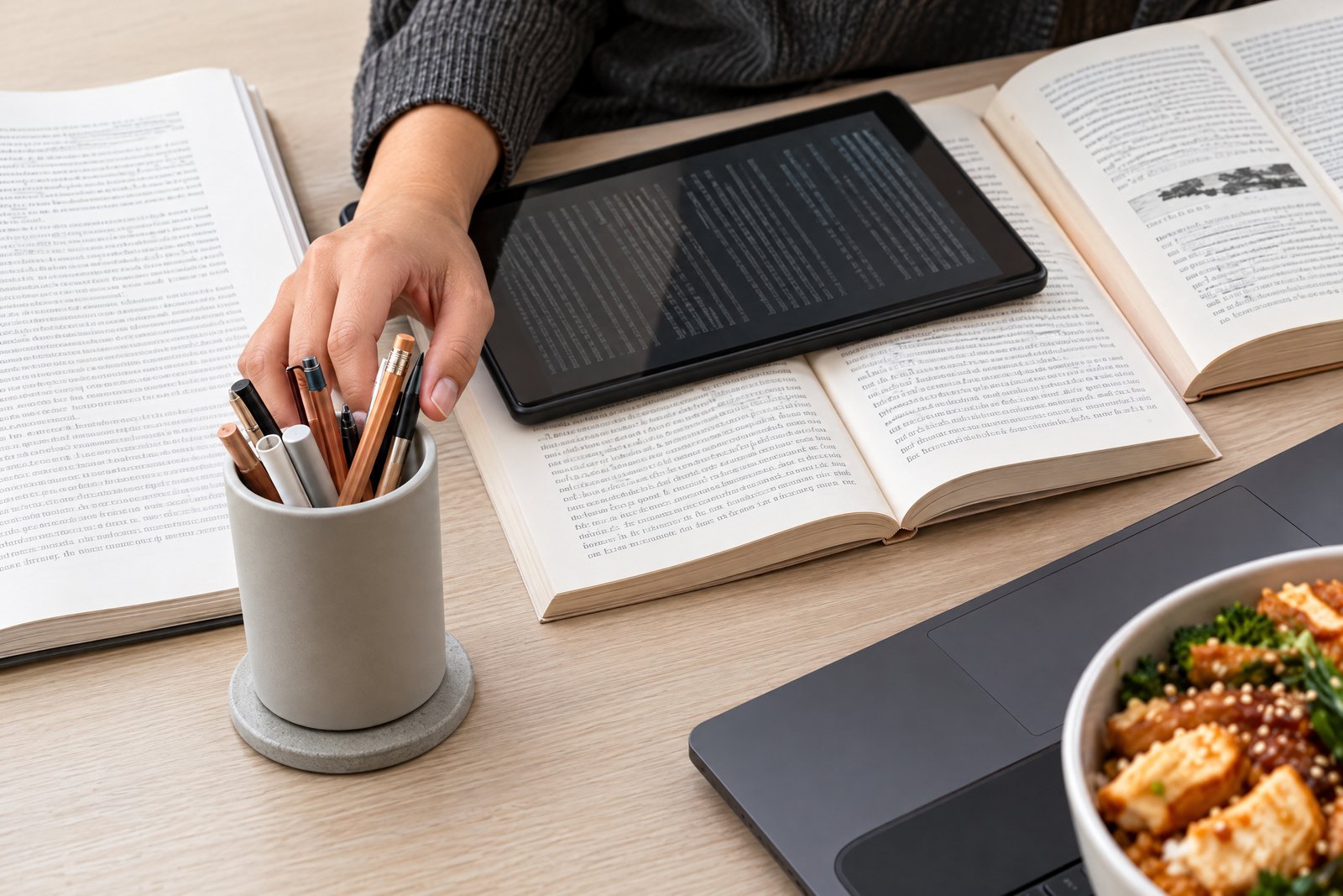 Journaling and healthy meal prep